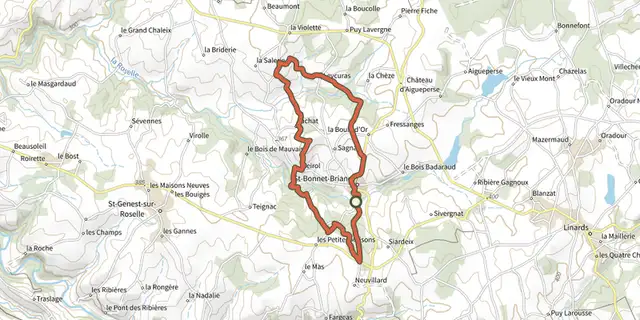 The Circuit du Tram track on the IGN map
