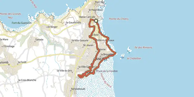 The Cancale - circuit de Port-Briac track on the IGN map