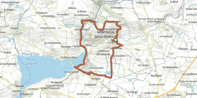 The Coeur du vallon track on the IGN map