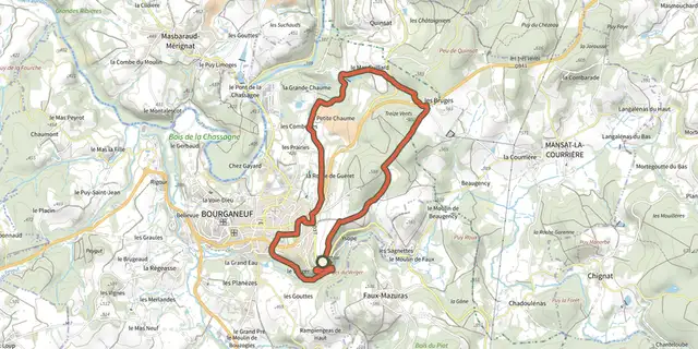The La Perrière track on the IGN map