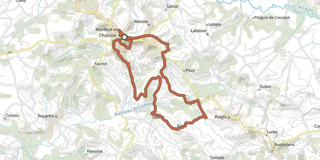 The Circuit de Gibret track on the IGN map