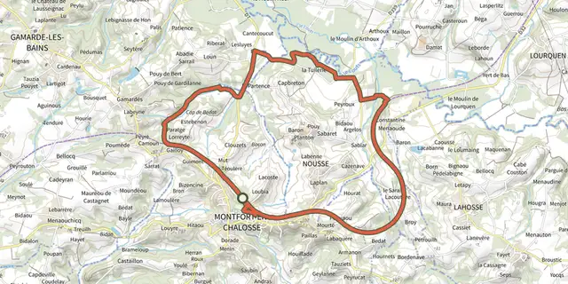 The Circuit du Louts track on the IGN map
