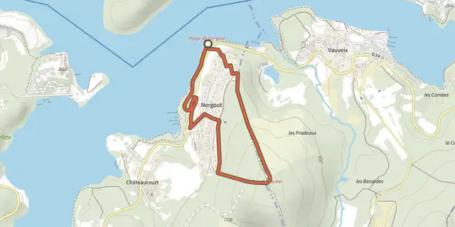 Tracé de Circuit de Nergout sur le Plan IGN