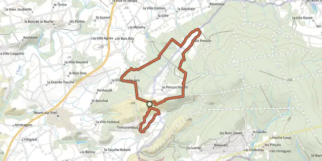Tracé de La Porte du Ciel sur le Plan IGN