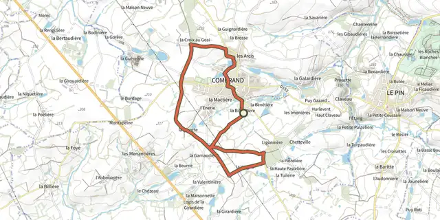 The Sur les pas des géants track on the IGN map
