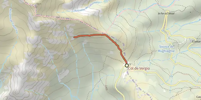Tracé de Approche Caporal Philipps sur le Plan IGN
