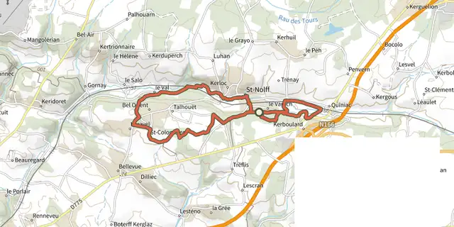 Tracé de La Vallée du Condat sur le Plan IGN