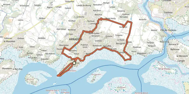 Tracé de Circuit des deux pointes sur le Plan IGN