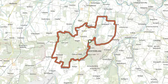 Tracé de Circuit du Govéro sur le Plan IGN