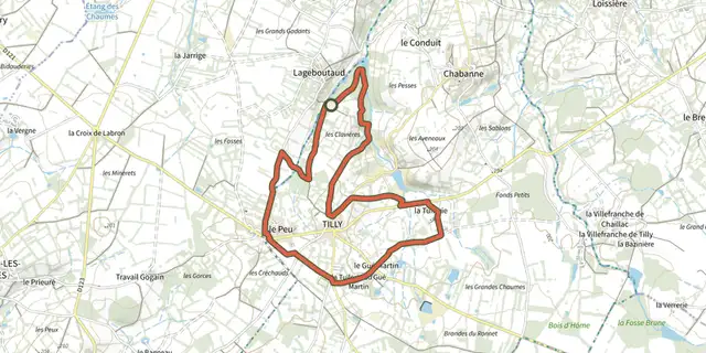 The Terre crue, terre cuite track on the IGN map