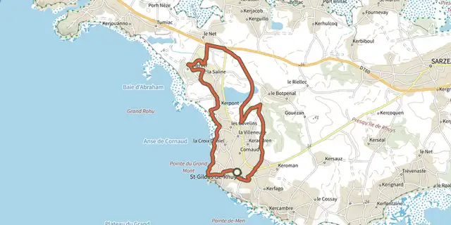 The Les étangs track on the IGN map