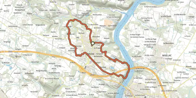 The Circuit des Moulins track on the IGN map