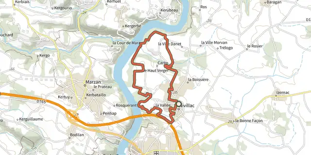 The Circuit de la Vile Aubin track on the IGN map