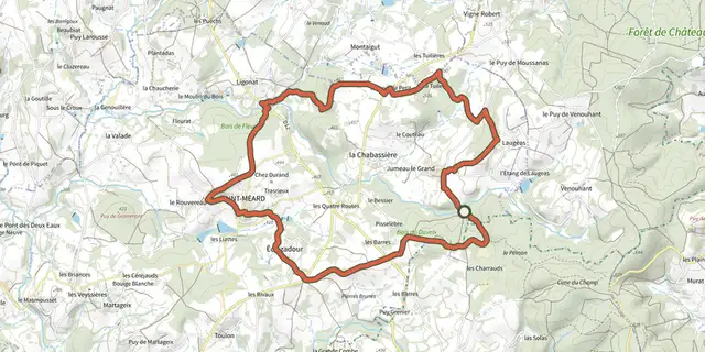 The Circuit du Duveix track on the IGN map