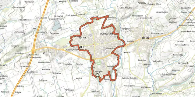 The Hent Glaz track on the IGN map
