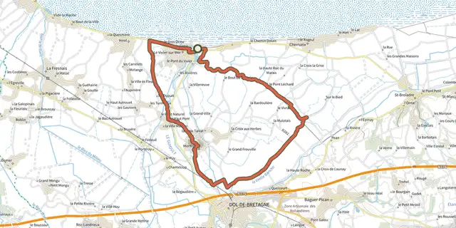 The Du Bec à l'Ane track on the IGN map