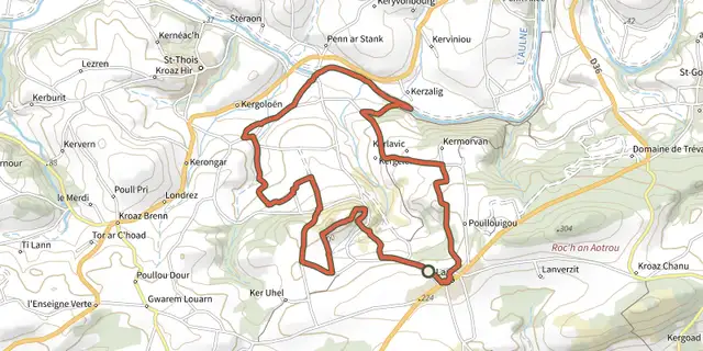 The Menez Du track on the IGN map
