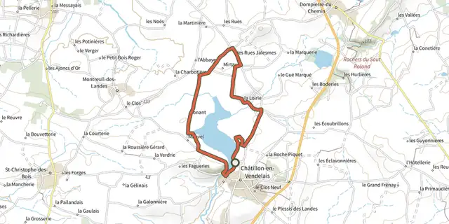 The Circuit du Bonant track on the IGN map
