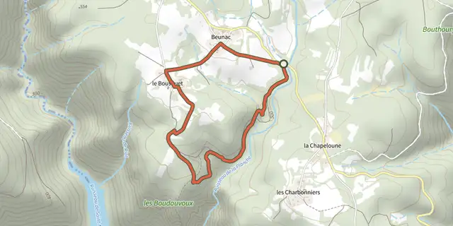 Tracé de Grotte des Maquisards sur le Plan IGN