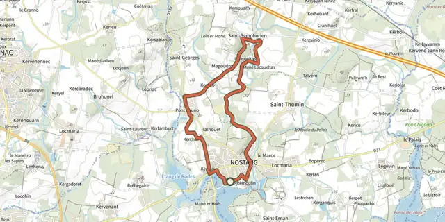Tracé de Le Long du Roch sur le Plan IGN
