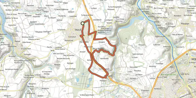 The Circuit du Vieux Chatel track on the IGN map