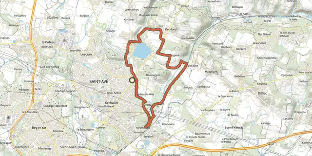 Tracé de Circuit des Moulins sur le Plan IGN