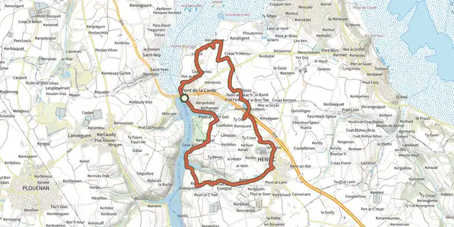 The Boucle du Vanneg track on the IGN map