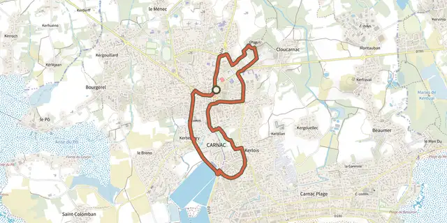 Tracé de Balade Fleurie sur le Plan IGN
