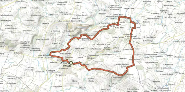 The Circuit du Relais des Vallées track on the IGN map