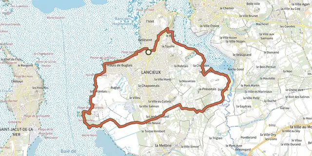 Tracé de Autour de Lancieux sur le Plan IGN