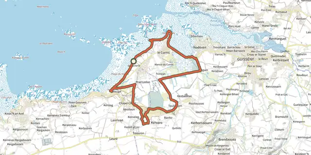 The Milin-Ar-Raden track on the IGN map