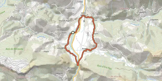 The Tour du Vallon asp11 track on the IGN map