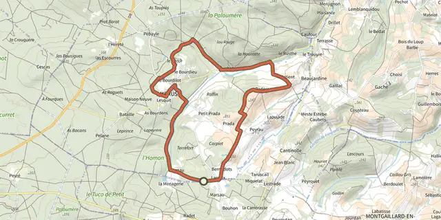 The Ambrus, promenade vers le vignoble de Padère - 9.5 km track on the IGN map