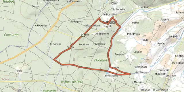 The Ambrus, la balade forestière de Pelane - 7.3 km track on the IGN map