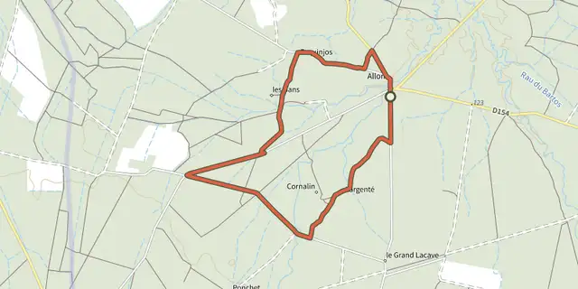 The Allons, en Forêt et sur une Ancienne Voie Ferrée (variante) track on the IGN map