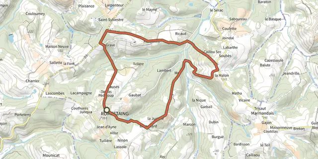 The Romestaing, dans les pas des Templiers - 8.3 km track on the IGN map