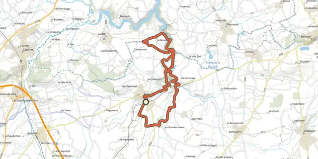 The Médréac - vallée du Néal track on the IGN map