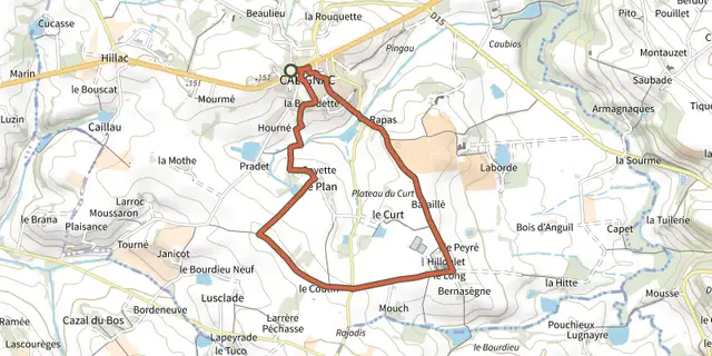 The Calignac, un village gascon - 5.8 km track on the IGN map
