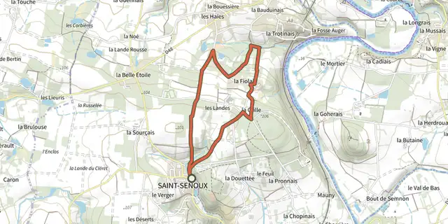 The Circuit des Pervenches track on the IGN map