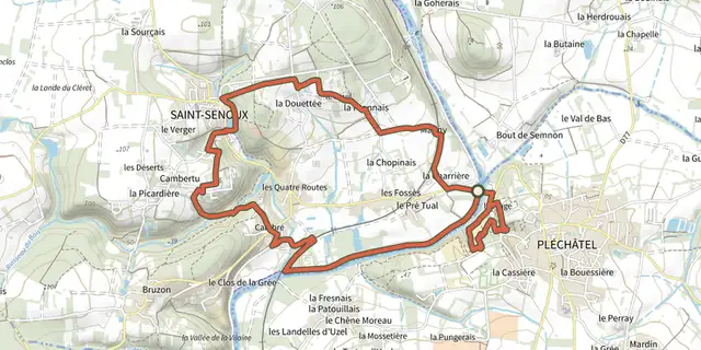 The Circuit de la Levée track on the IGN map