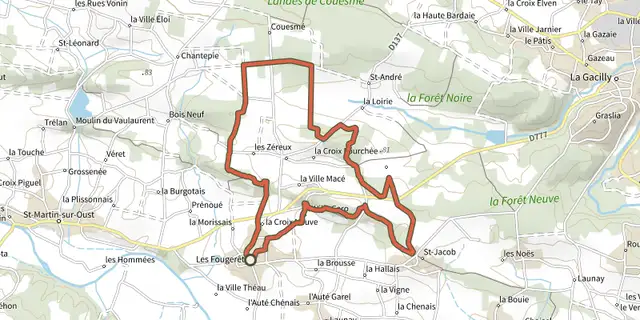 The Circuit des Landes track on the IGN map