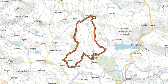 The Le Nomdieu, à la découverte des cadrans solaires 13.9 km track on the IGN map