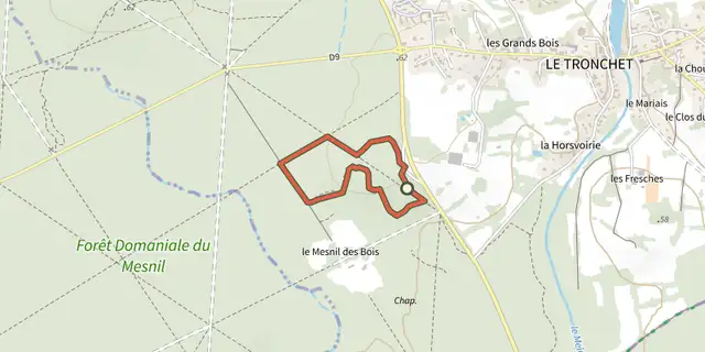 The Le Petit Canyon track on the IGN map