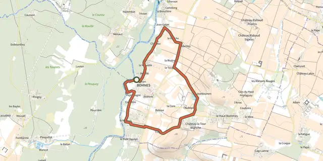 Tracé de Le Vin Soleil : boucle locale sur le Plan IGN