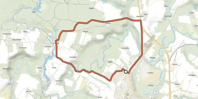 The Petite Randonnée Villeneuve track on the IGN map