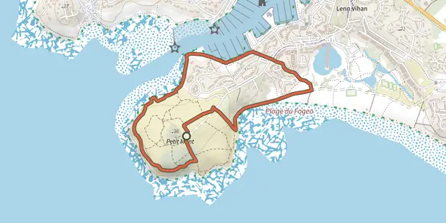 Tracé de Circuit le Petit Mont sur le Plan IGN