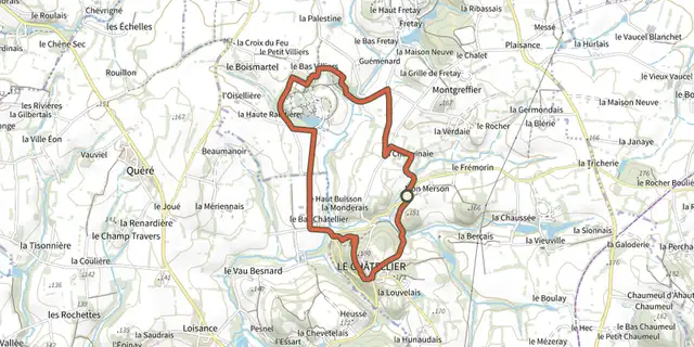 The Le Chatellier - le cirque du Diable track on the IGN map