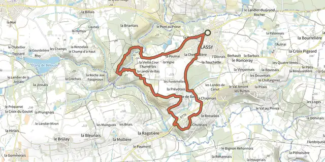 The Circuit des Landes track on the IGN map