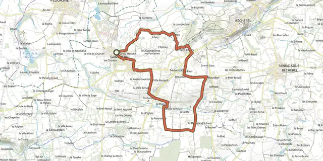 The Circuit des Châteaux track on the IGN map