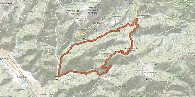 The Circuit du col Amic track on the IGN map